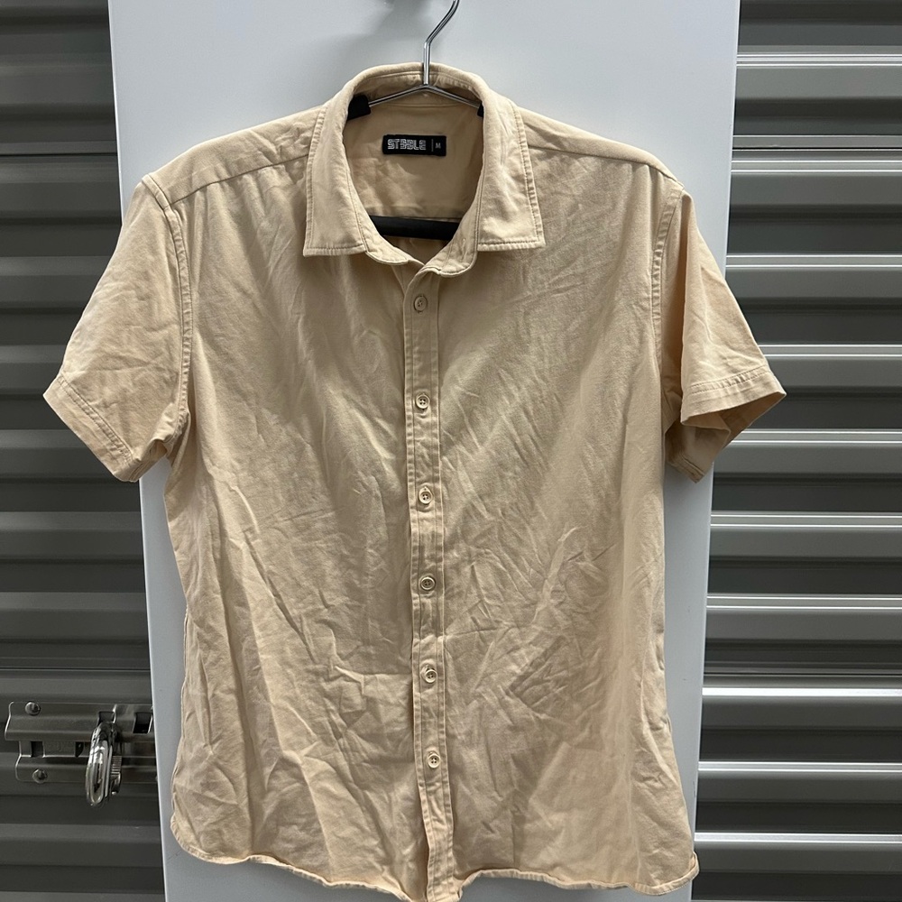 Tan Short Sleeve Men's Shirt